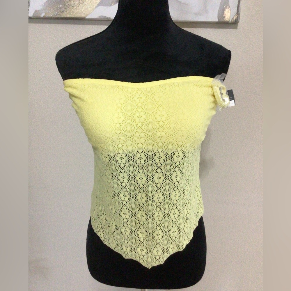 Massimo Yellow bathing suit top Size Medium